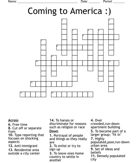 Enter the length or pattern for better results. . Hall of coming to america crossword
